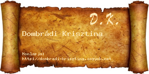 Dombrádi Krisztina névjegykártya