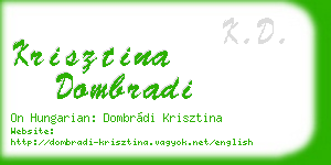 krisztina dombradi business card